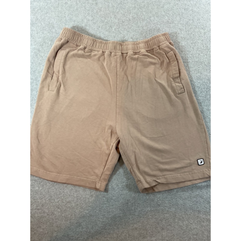 Glyder Mens Limitless Movement Lounge Shorts Tan Cotton Modal Stretch Med 1168